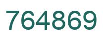 Number 764869 green image