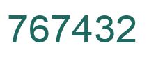 Number 767432 green image