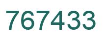 Number 767433 green image
