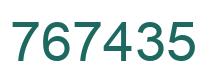 Number 767435 green image