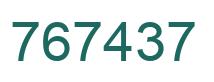 Number 767437 green image