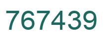 Number 767439 green image
