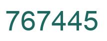 Number 767445 green image