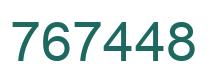 Number 767448 green image