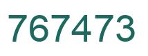 Number 767473 green image