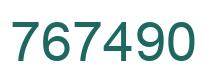 Number 767490 green image