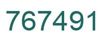 Number 767491 green image