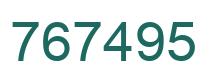 Number 767495 green image