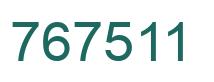 Number 767511 green image