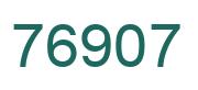 Number 76907 green image