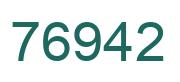 Number 76942 green image