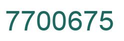 Número 7700675 imagen verde