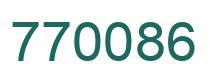 Number 770086 green image