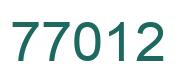 Number 77012 green image