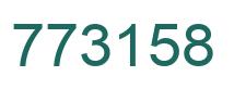 Number 773158 green image