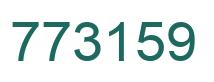 Number 773159 green image