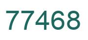 Number 77468 green image