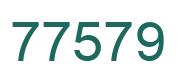 Number 77579 green image