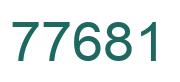 Number 77681 green image