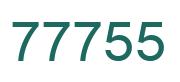 Number 77755 green image