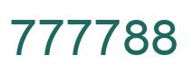 Number 777788 green image