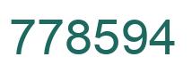 Number 778594 green image