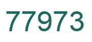 Number 77973 green image