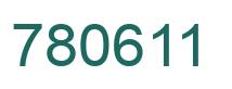 Number 780611 green image