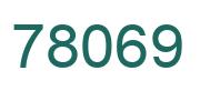 Number 78069 green image