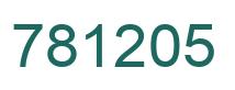 Number 781205 green image