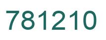 Number 781210 green image
