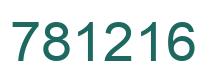 Number 781216 green image