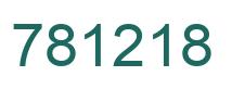 Number 781218 green image