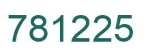 Número 781225 imagen verde