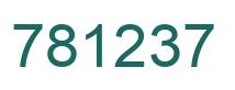 Number 781237 green image