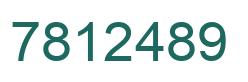 Number 7812489 green image