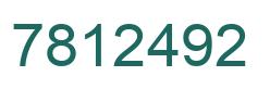 Number 7812492 green image