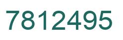 Number 7812495 green image