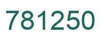 Number 781250 green image