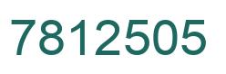 Number 7812505 green image