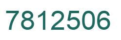 Number 7812506 green image
