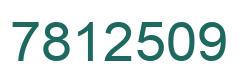 Number 7812509 green image