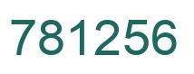 Number 781256 green image