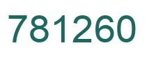 Number 781260 green image