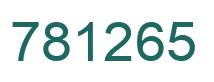 Number 781265 green image