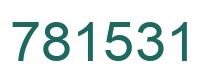 Number 781531 green image
