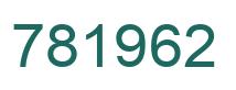 Number 781962 green image