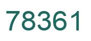 Number 78361 green image