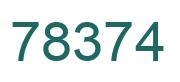 Number 78374 green image