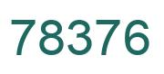 Number 78376 green image